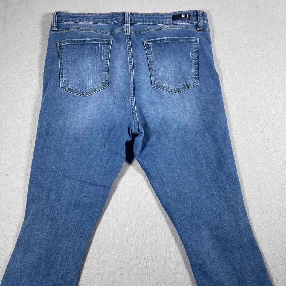 KUT From The‎ Kloth Jeans Women 14 High Rise Distressed Blue Cropped Casual